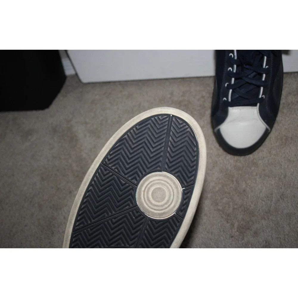JORDAN 13 Navy Suede Cream Leather High Top Basketball Sneakers Mens